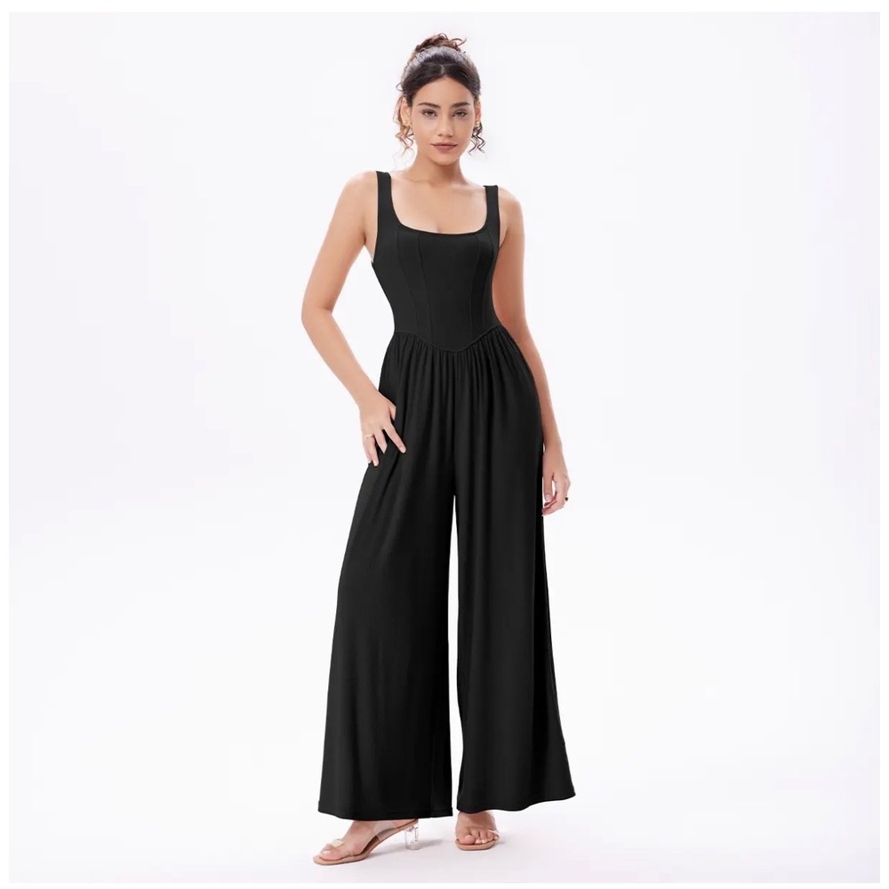 Elegant Black Wide-Leg Jumpsuit